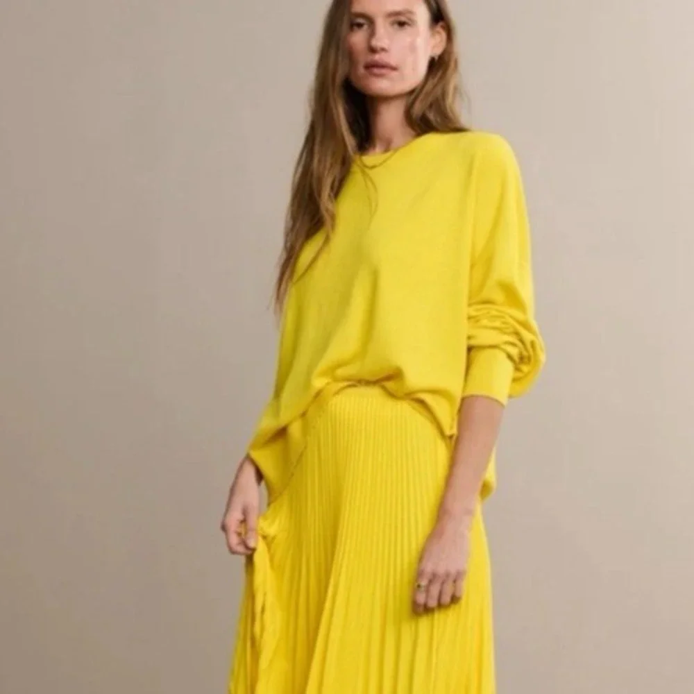 NWOT Jenni Kayne 100% Cashmere Marina Sweater XS Yellow aso Meghan Markle $445 - Picture 2 of 13